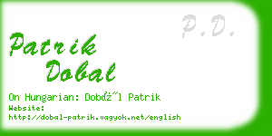 patrik dobal business card